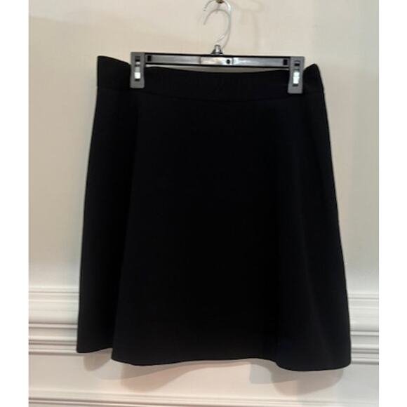 Kate Spade Skirt The Rules Black A-Line Skirt Elastic Waist Side Zip Size 12 - Picture 1 of 7
